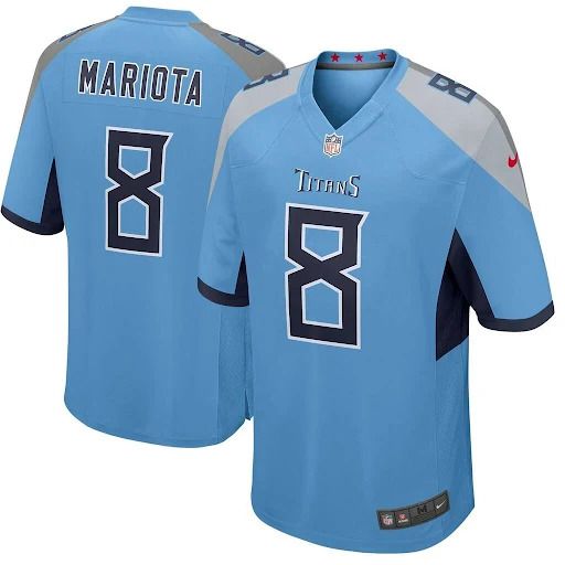 Men Tennessee Titans #8 Marcus Mariota Nike Light Blue Game NFL Jersey->tennessee titans->NFL Jersey